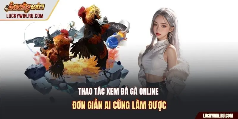 Thao tác xem đá gà online đơn giản ai cũng làm được